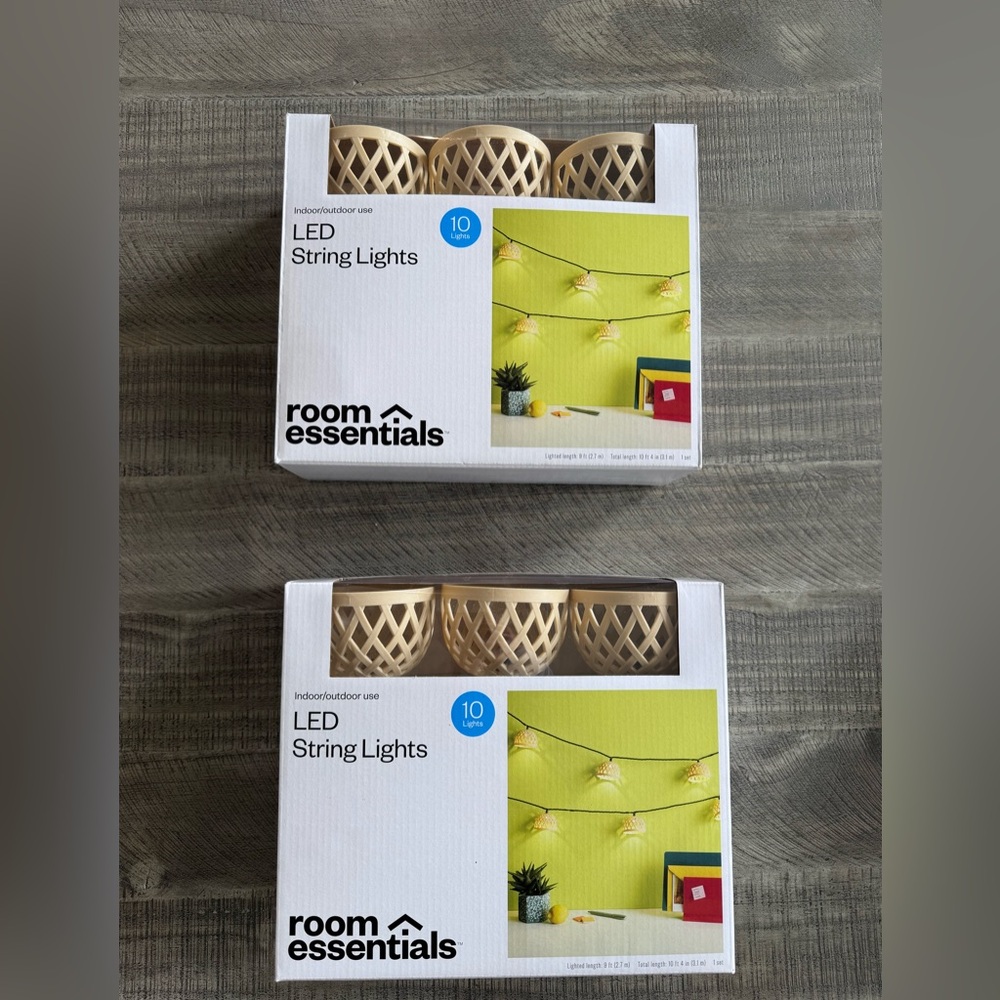 Room Essentials LED String Lights - Tan Decorative Covers (2 Packs)